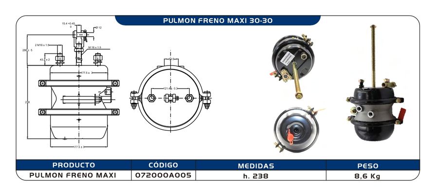 Pulmón de Freno C.A.R.S. MAXI 30-3