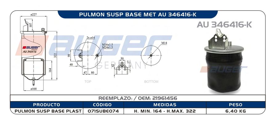 Pulmón de Suspensión C.A.R.S. AU 346416-K