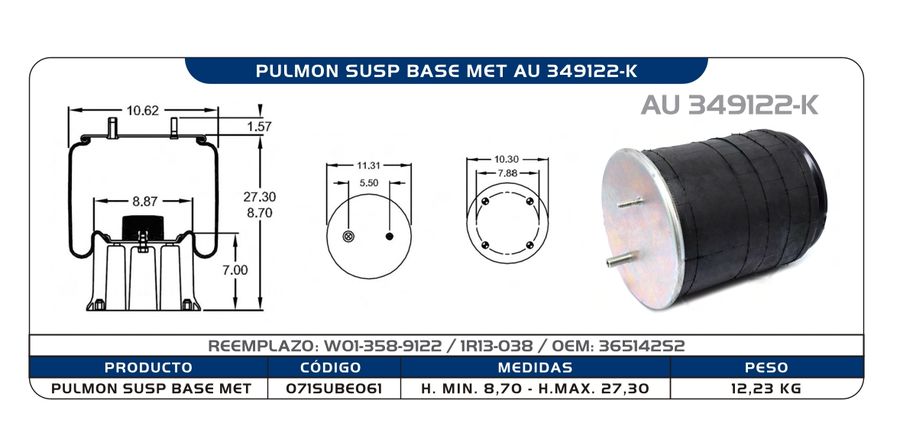 Pulmón de Suspensión C.A.R.S. AU 349122-K